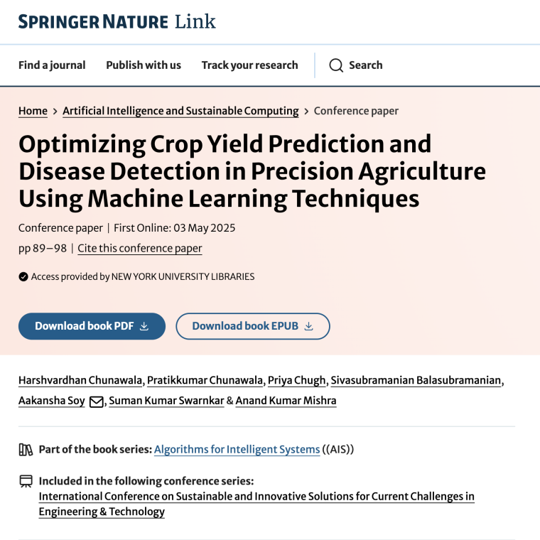 Optimizing Crop Yield Prediction and Disease Detection in Precision Agriculture Using Machine Learning Techniques