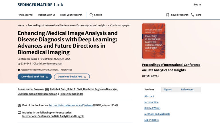 Enhancing Medical Image Analysis and Disease Diagnosis with Deep Learning: Advances and Future Directions in Biomedical Imaging
