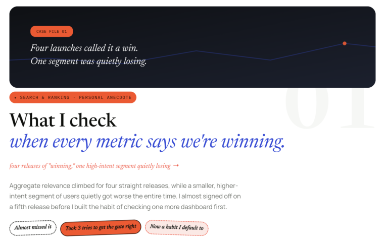 What I check when every metric says we're winning.